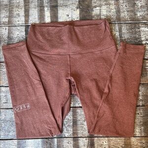 Fleo High-Waist Leggings in Rust Brown